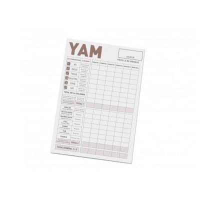 blocs de feuilles pour des parties infinies de yam