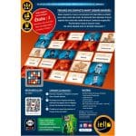 Dos de la boîte de Codenames, un jeu de société de l'édition Iello.