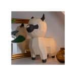 trophée 3d bébé lama posé à monter moyen agent paper