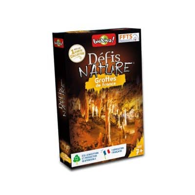 boîte défis nature grottes de France de la marque Bioviva