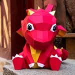 trophée 3d dragon petit en situation à monter moyen agent paper