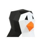 trophée papier 3d babies pingouino gros plan tête à monter facile agent paper