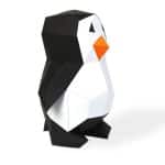 trophée papier 3d babies pingouino de profil à monter facile agent paper