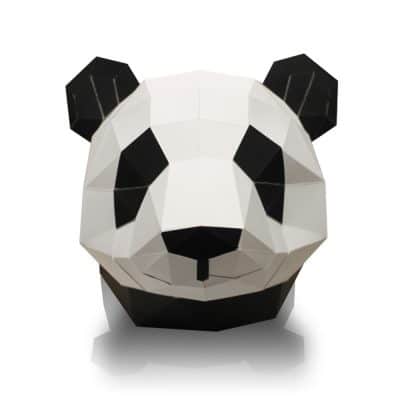 trophée 3d panda noir à monter facile agent paper