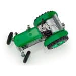 Tracteur en métal à remonter Zetor vert Kovap du dessus.
