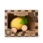 Jouet en caoutchouc naturel pour enfant, lou la voiture citron