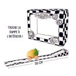 Lou la voiture citron avec sa rampe de lancement pour les enfants