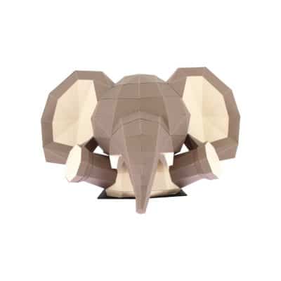 trophée papier 3d animaux surprise petit éléphant à monter soi-même