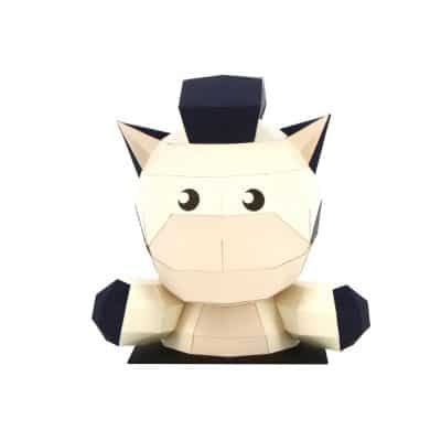 trophée papier 3d animaux surprise petit zèbre à monter soi-même