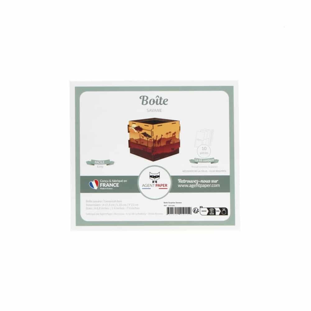 pochette de la boite savane agent paper pour animaux surprise