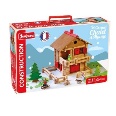 boîte du jeu de construction le grand chalet d'alpage 215 pièces jeujura
