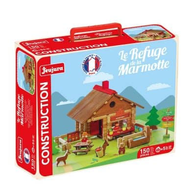 boîte du jeu de construction le refuge de la marmotte 150 pièces jeujura